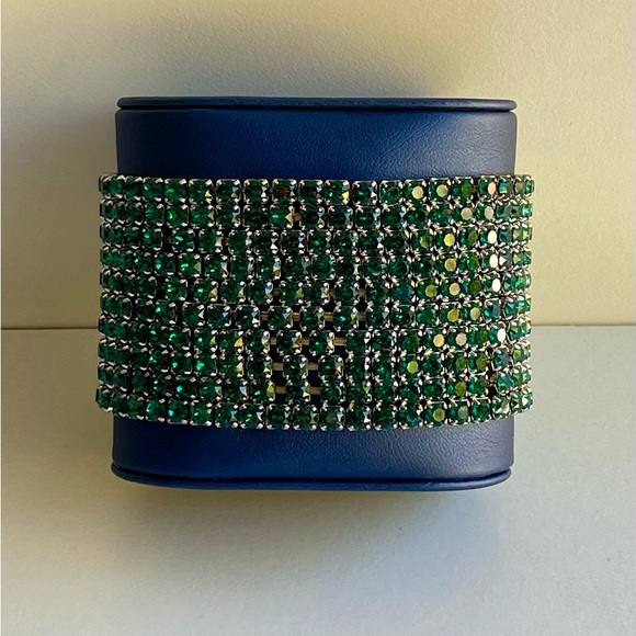 Swarovski Emerald Green Stretch Bracelet Set - Picture 2 of 6